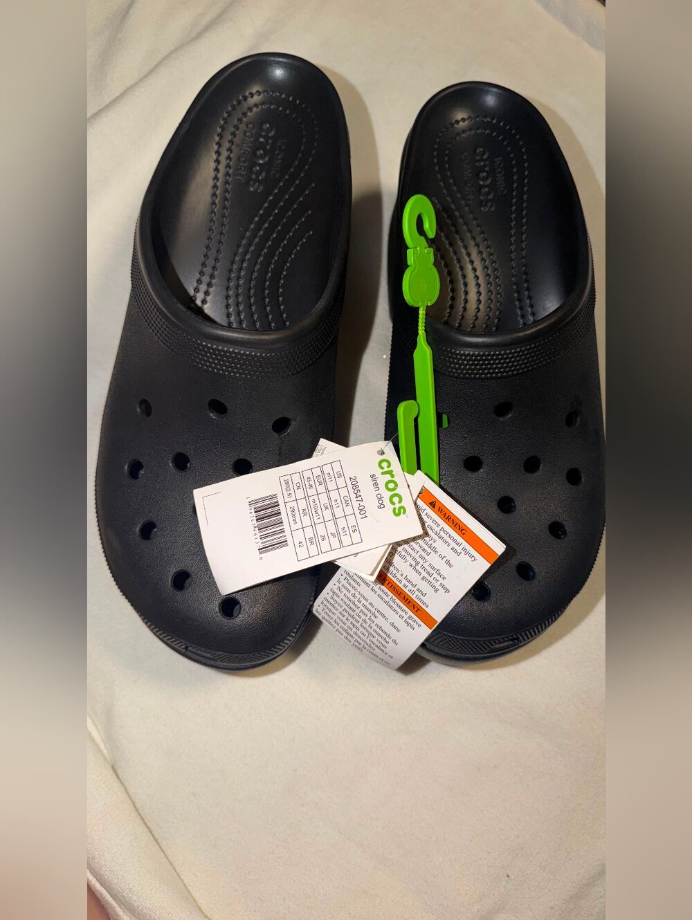 NWT CROCS Black siren Platform Clogs size 11 - Picture 4 of 8